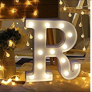 Light-Up “R” Marquee Letter (8x1.8x8.66)